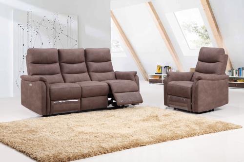 Italian Modern Design Reclining Fabric Sofa Set 1.2.3 With LP Mechanism